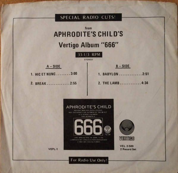 Обложка Aphrodite’s Child — 666