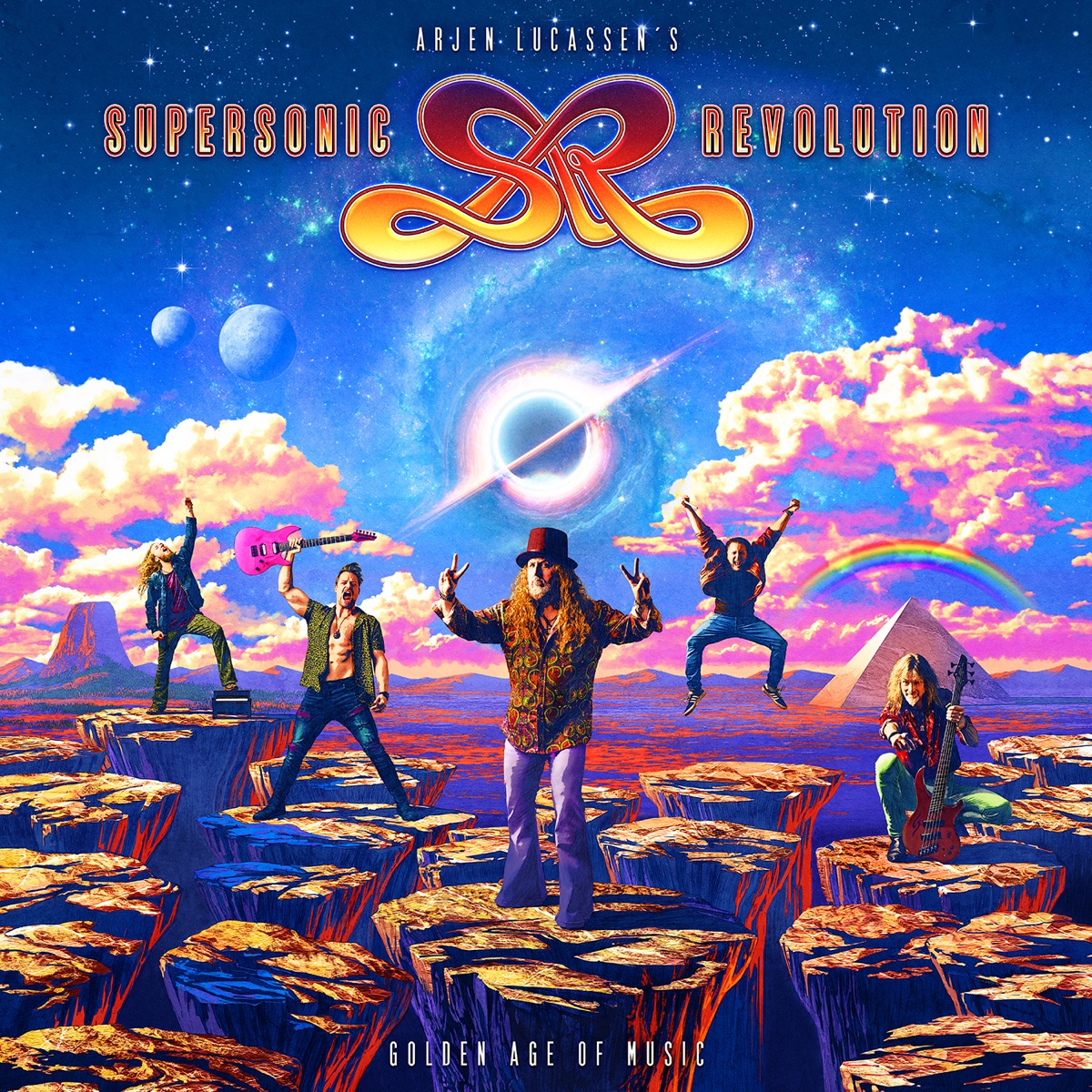 Обложка Lucassen's Arjen Supersonic Revolution — GOLDEN AGE OF MUSIC